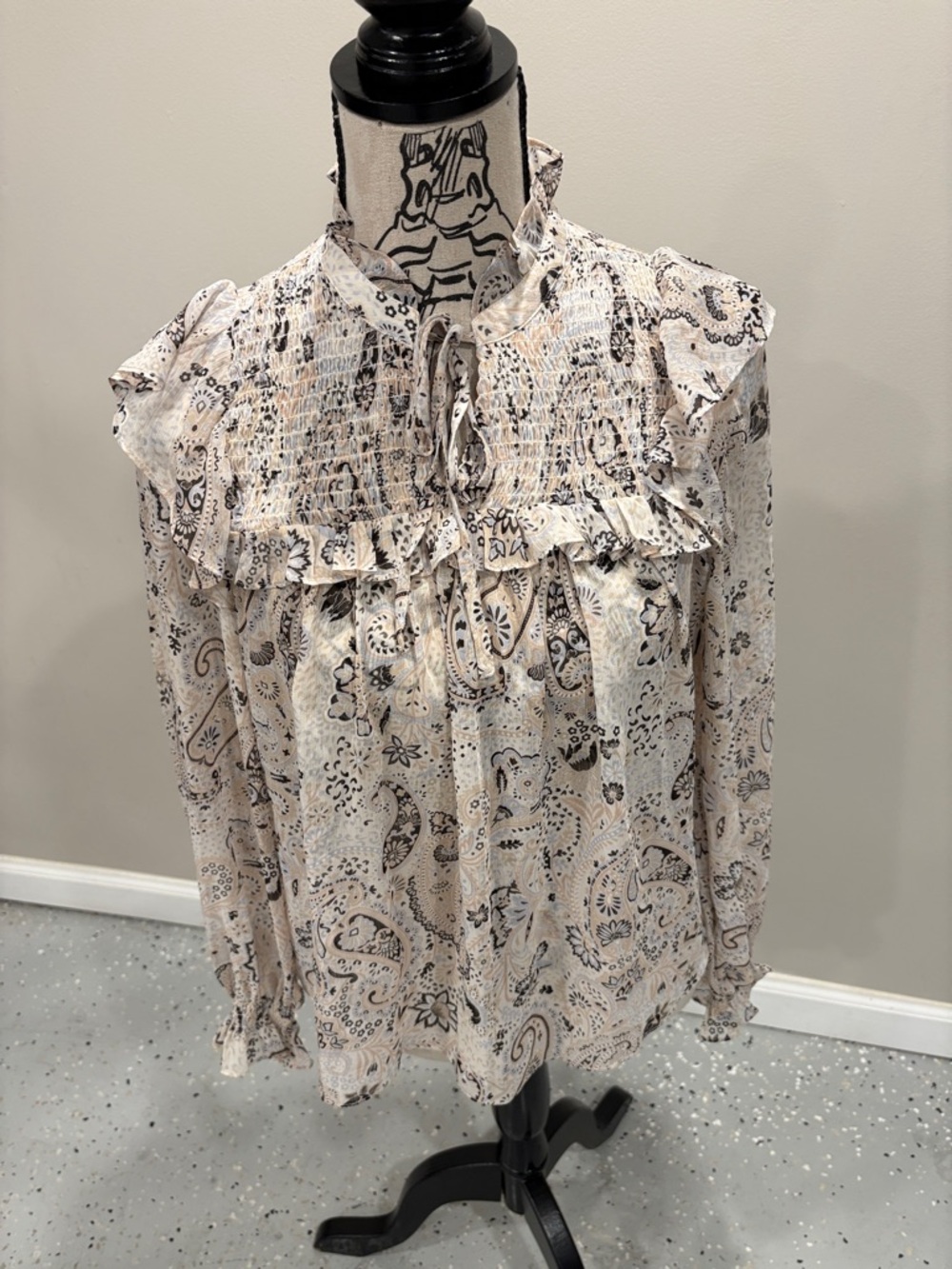 NWOT Maison D’Amelie Paisley Top